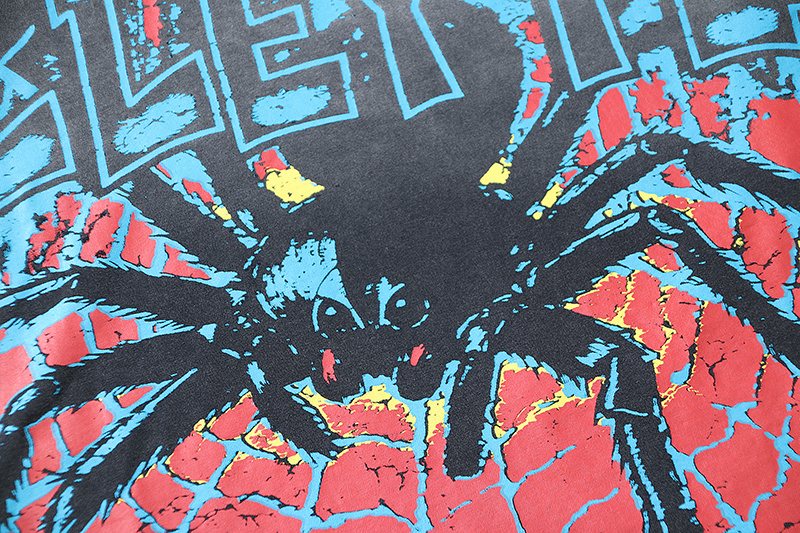 VALE USA Spider Festival Graphic Washed Black T-Shirt